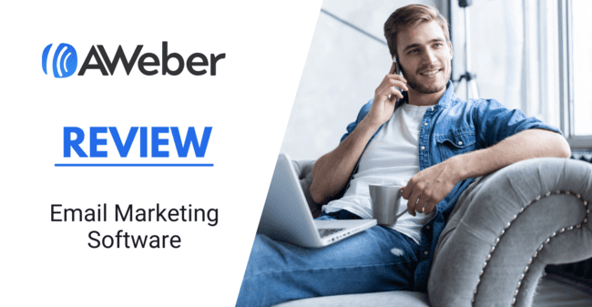 featured image: aweber review email marketing software autoresponder tool email design sending