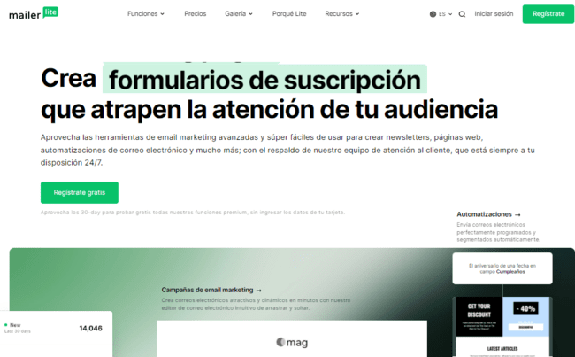 MailerLite es el mejor programa para newsletters