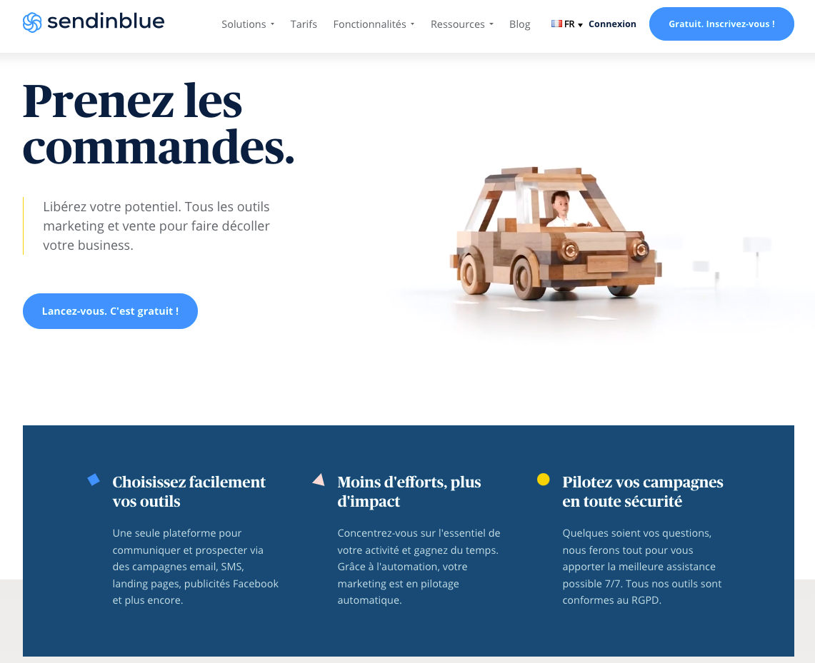 Revue du marketing par courriel SendinBlue